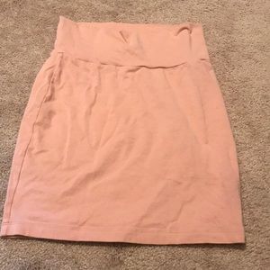 tight light pink skirt